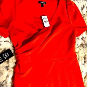 Express orange dress
